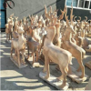 供应石雕鹿晚霞红长颈鹿动物广场公园装饰梅花鹿
