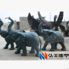 仿真动物玻璃钢大象雕塑 室外景观摆件 弘美雕塑厂家现货直销