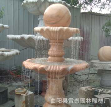 批发欧式喷泉风水球流水摆件大理石 雕塑庭院园林