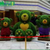 园林景观布置绿雕植物 仿真绿雕动植物造型雕塑 环保仿真动物大熊