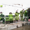 热销推荐仿真绿植动物绿雕 公园绿地大型艺术雕塑 音乐人艺术绿雕