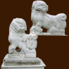 动物系列之狮子　兽中之王　对狮石雕　形态各异栩栩如生