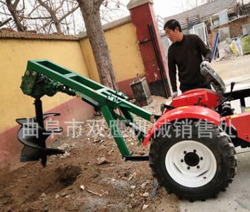 四轮带栽树挖坑机 高效率种植挖坑机直销 绿化苗木打孔机厂家