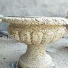 石头花盆花岗岩欧式花钵户外小区庭院圆形花盆园林雕塑摆件