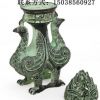 仿古青铜器双凤熏炉 复古铜香薰炉 家居装饰品 董炉 博古架摆件