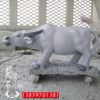 厂家供应高品质石雕动物牛 芝麻白牛雕刻 芝麻黑十二生肖动物石