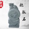 青石制作守门抱鼓一对
