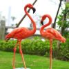 仿真火烈鸟摆件酒店花园庭院子水池塘户外园林景观装饰品动物雕塑