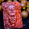 非洲小叶紫檀461牌子义薄云天关羽双面木雕刻工艺礼品