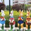 树脂工艺品 园林户外景观雕塑动物仿真卡通兔子树脂摆件 厂家直销