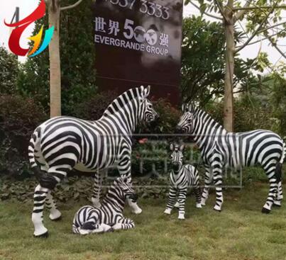 大型恐龙 订做高仿动物雕塑 园林雕塑 玻璃钢斑马狮子鹿子
