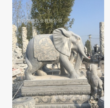 现货销售青石大象 招财吉祥动物石雕 多种材质定制