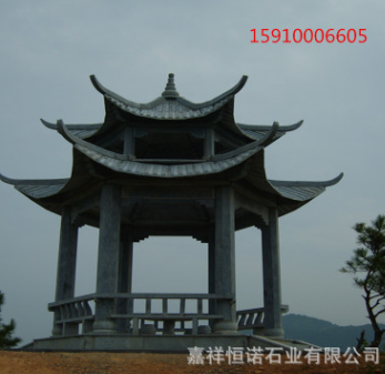 厂家批发加工发园林亭子 凉亭 石雕亭子 六角 四角凉亭 双层凉亭
