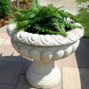厂家批发户外石雕大理石花钵汉白玉园艺花盆树脂户外装饰花钵摆件