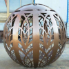 镂空圆球大型城市公园创意雕塑铁艺镂空球小区园林景观不锈钢摆件