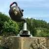玻璃钢树脂天壶雕塑悬空流水茶壶喷泉园林景观茶文化大型户外摆件