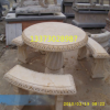埃及米黄石雕桌子坐凳 别墅小区高档石雕桌子定做出口坐凳现货