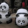 玻璃钢大型卡通动物广场景观园林熊猫雕塑 河南专业厂家定制