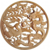 手工雕刻圆形挂件家具装饰 木雕工艺品复古风实木雕刻厂家批发