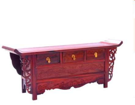 红木雕工艺品 明清微型缩古典小家具模型 红酸枝翘头底座摆件