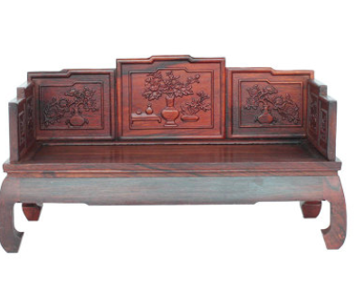微型微缩古典小家具模型木雕红木工艺品红酸枝浮雕罗汉床家居摆设