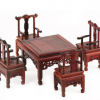 红木雕工艺品 微型微缩小家具模型 明清仿古中式红酸枝八仙桌摆件