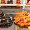 草花梨卧佛笑口常开布袋弥勒 黑檀木雕工艺品摆件厂家直销