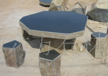 六方石 石柱 石桌石凳 景观园林桌椅