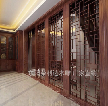 仿古门窗 东阳木雕实木屏风隔断定做 厂家直销