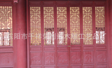 东阳木雕 寺庙园林景区实木雕刻仿古门窗 厂家批量定做