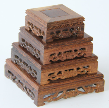 鸡翅木红木底座 长正方形 工艺品摆件 紫砂壶木雕木托 厂家直销