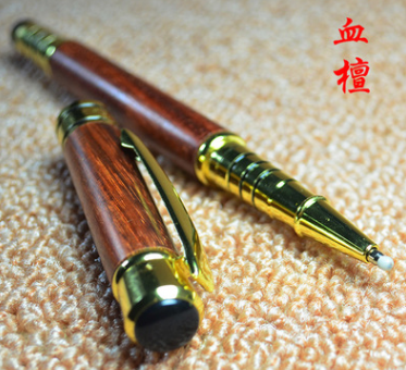 血檀钢笔木雕笔商务办公两用笔红木钢笔木质签字笔