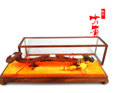 造像红木 老挝大红酸枝木雕九龙如意摆件 木质工艺品礼品