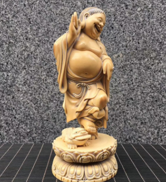 天然猛犸象牙工厂 猛犸牙雕刻回流刘海戏金蟾摆件