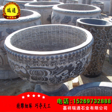 锈石花钵石喷泉仿古花缸仿古花盆厂家青石花缸 石喷泉厂家