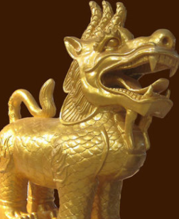 玻璃钢雕塑 动物雕塑 麒麟逼真形象雕塑