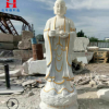 石雕观音佛像供奉保平安摆件大型寺庙佛像侍奉菩萨汉白玉人物雕像