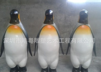 仿真企鹅雕塑 玻璃钢球鹅 彩绘企鹅雕塑 厂家订做企鹅动各种雕塑