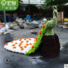仿真孔雀绿雕 景观雕塑 新款园林广场摆件 景观定制工程 工艺品