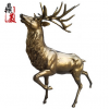 现货供应 仿真麋鹿玻璃钢雕塑 仿铜鹿 铸铜鹿雕塑 公园幼儿园摆放