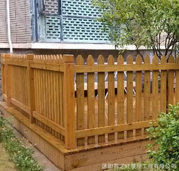 户外花园防腐木实木碳化庭院木栅栏 木护栏木围栏防腐木护栏