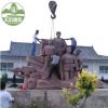 广场大型石雕人物群雕 大理石历史抗战人物雕塑 厂家直销定做