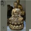 供应释迦牟尼佛铜像 如来佛坐莲花雕塑 佛堂供奉摆件 HYTD-733