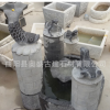 直销庭院石雕水景摆设 青石石雕鱼缸 小鱼流水鱼缸跌水盆