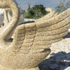 泰荣石雕喷泉天鹅雕塑喷水鸭子 水景锈石喷泉园林广场摆件定制