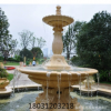 石雕喷泉欧式水钵黄锈石流水水钵大理石花钵广场园林别墅室外摆件