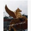 厂家直销玻璃钢雕塑马 大型金色飞马雕塑 户外景观婚纱道具摆件