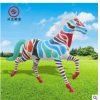玻璃钢动物马雕塑 广场绿地草原户外大型马雕塑 树脂彩绘马