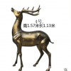 鹿雕塑 玻璃几何仿铜鹿雕塑 支持定做 颜色任选 动物雕塑