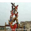 不锈钢蝴蝶雕塑彩色蝴蝶群飞城市景观仿真昆虫摆件厂家定制